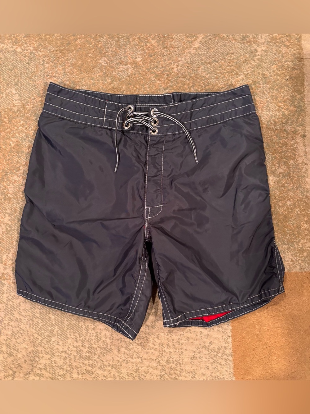 Birdwell x J.Crew Board Shorts Mens 29 Charcoal Gray USA Made Surf Swim